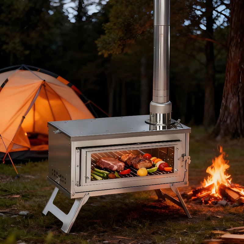 Camping Cooking Must Haves - Must-Have Edelstahl-Grillofen für Camping-Picknicks, tragbar und
