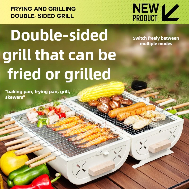 Camping Cooking Box - Barbecue-Ofen für den Haushalt, tragbarer Outdoor-Camping-Grill,