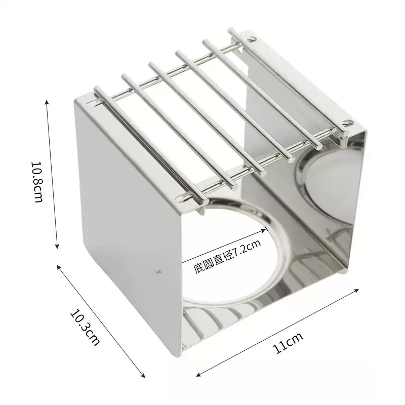 Camping Outdoor Cooking Equipment - Quadratischer Kaffeekocherständer aus Edelstahl, stabiler Topfständer