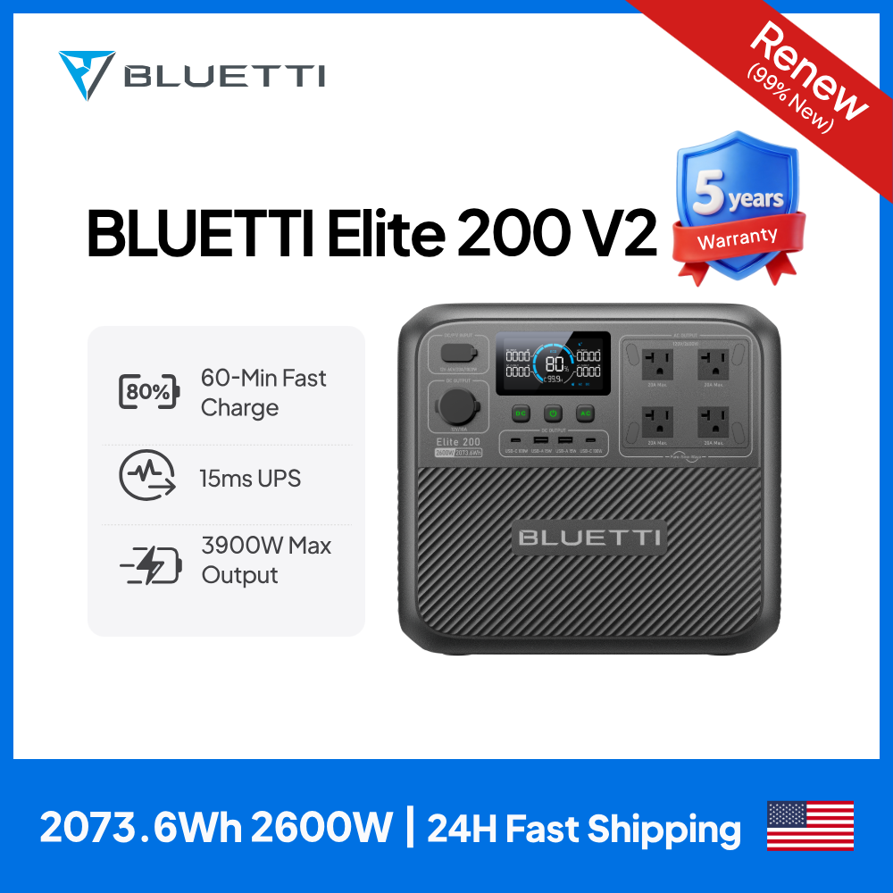 Camping Cooking Box - 【Renew】BLUETTI Elite 200 V2 Tragbare Powerstation