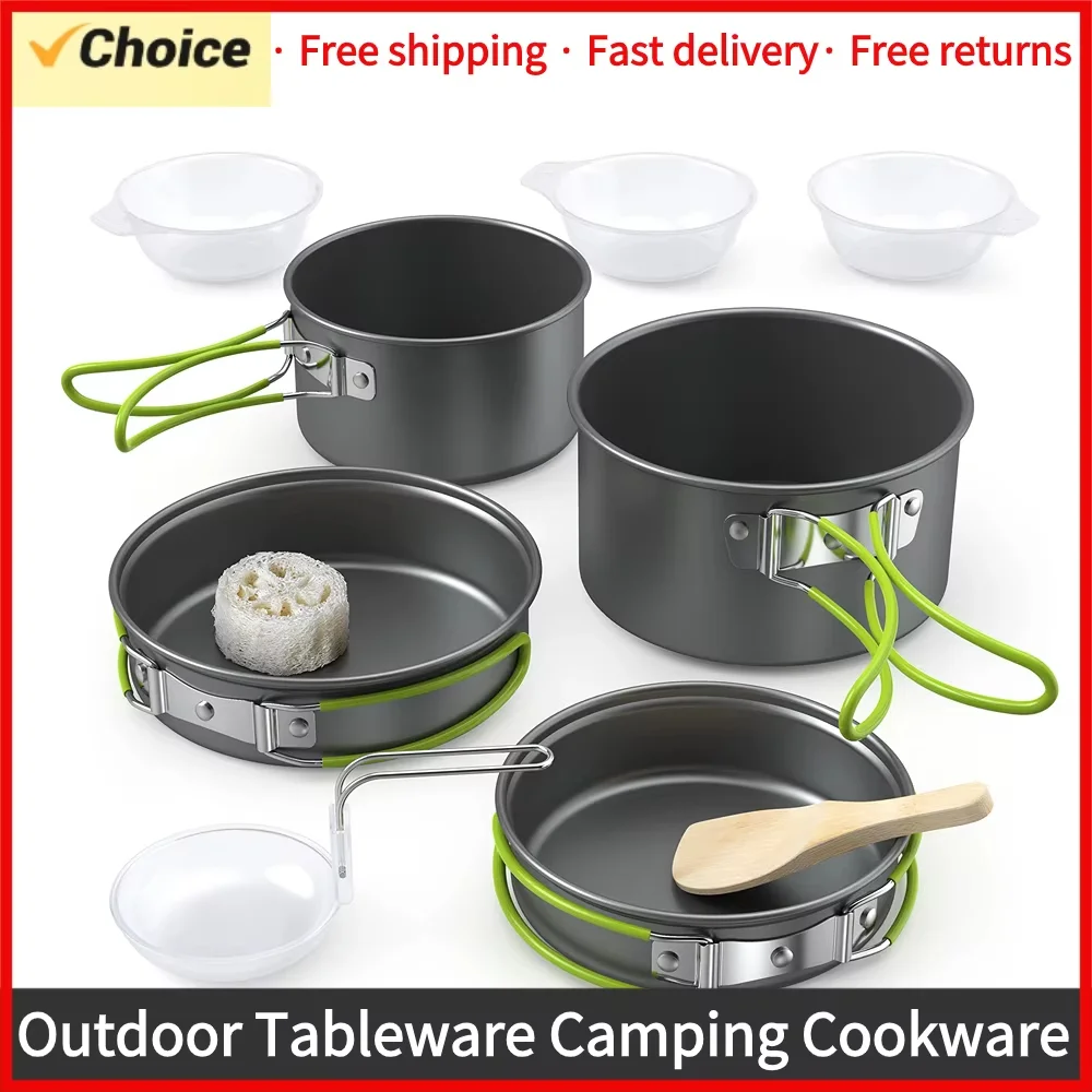 Camping Cooking Materials - Outdoor-Kochgeschirr-Set für 2-3 Personen 4-teiliges Set