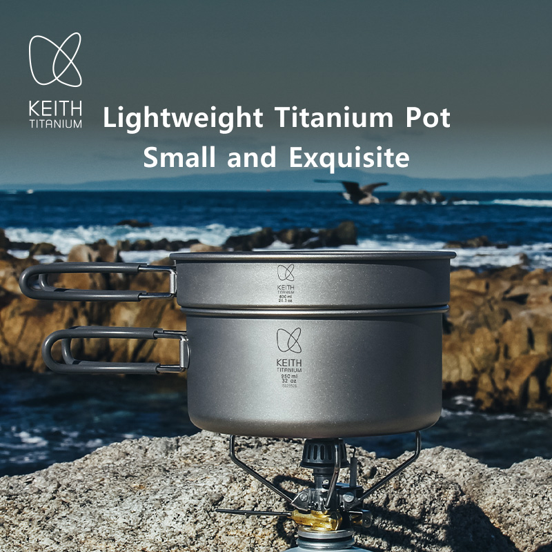 Nesting Camping Cooking Set - Keith Titan Topfset Outdoor Schalen Wandern