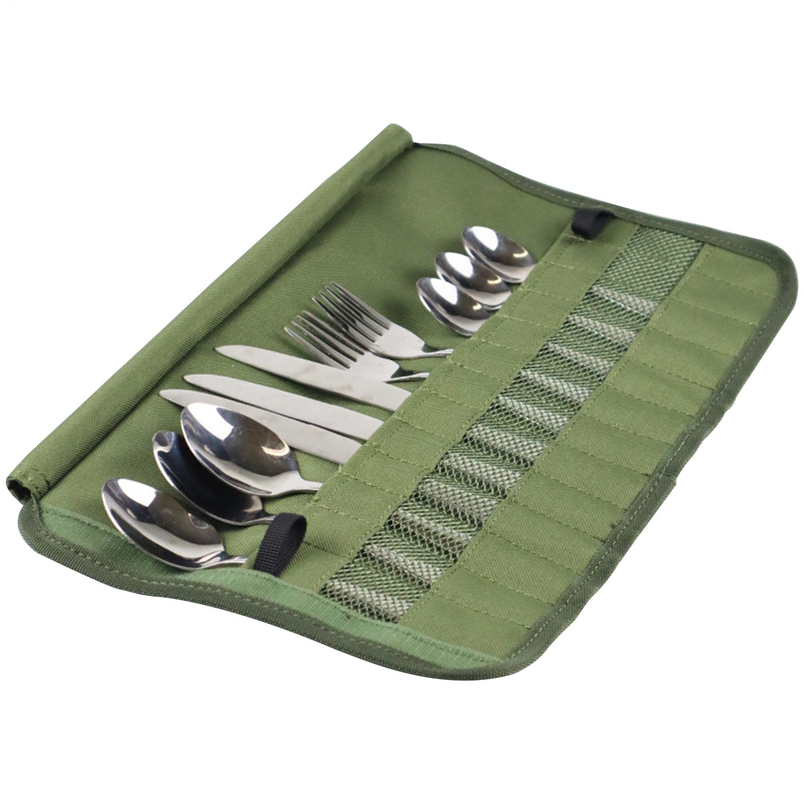 Camping Cooking Utensil Roll - Camping-Besteckrolltasche Küchenutensilien-Set Reise-Organizer Multifunktionale Bestecktasche für