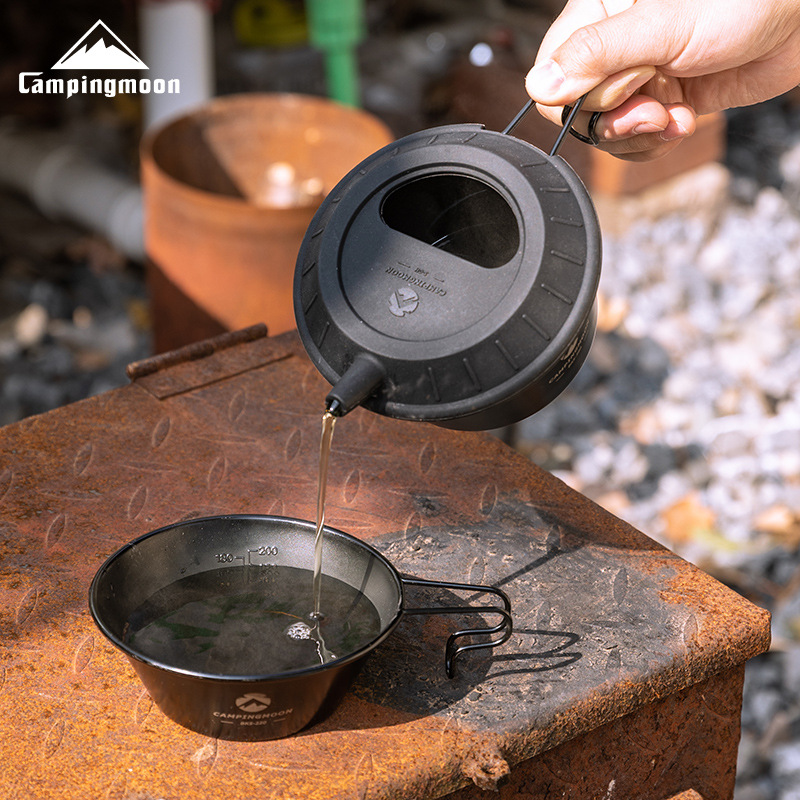 Camping Cooking Tray - CAMPINGMOON S-GH-C Schwarzer Topfdeckel aus lebensmittelechtem