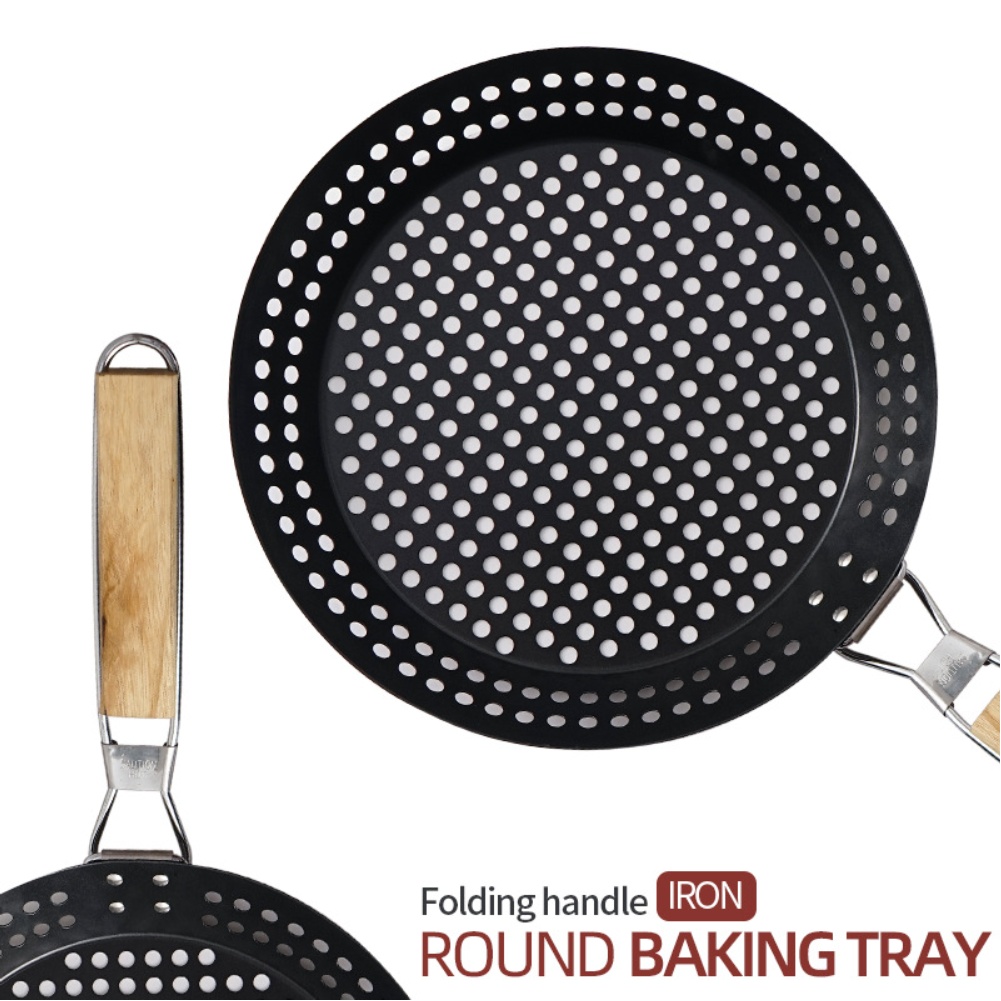 Camping Cooking Tray - Klappbarer Grillrost, tragbarer runder Grill für