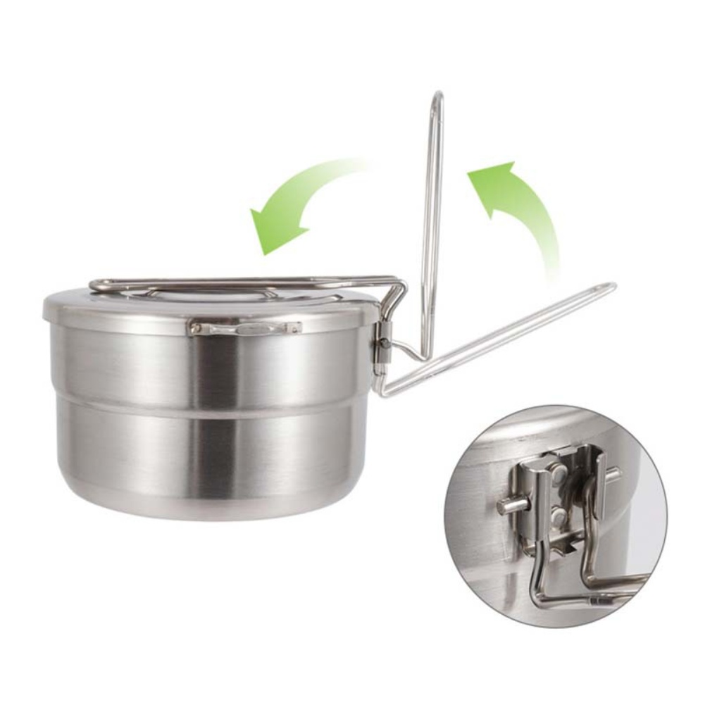Edelstahl-Outdoorkochtopf mit  – Camping Cooking Materials Bewertung und Preis