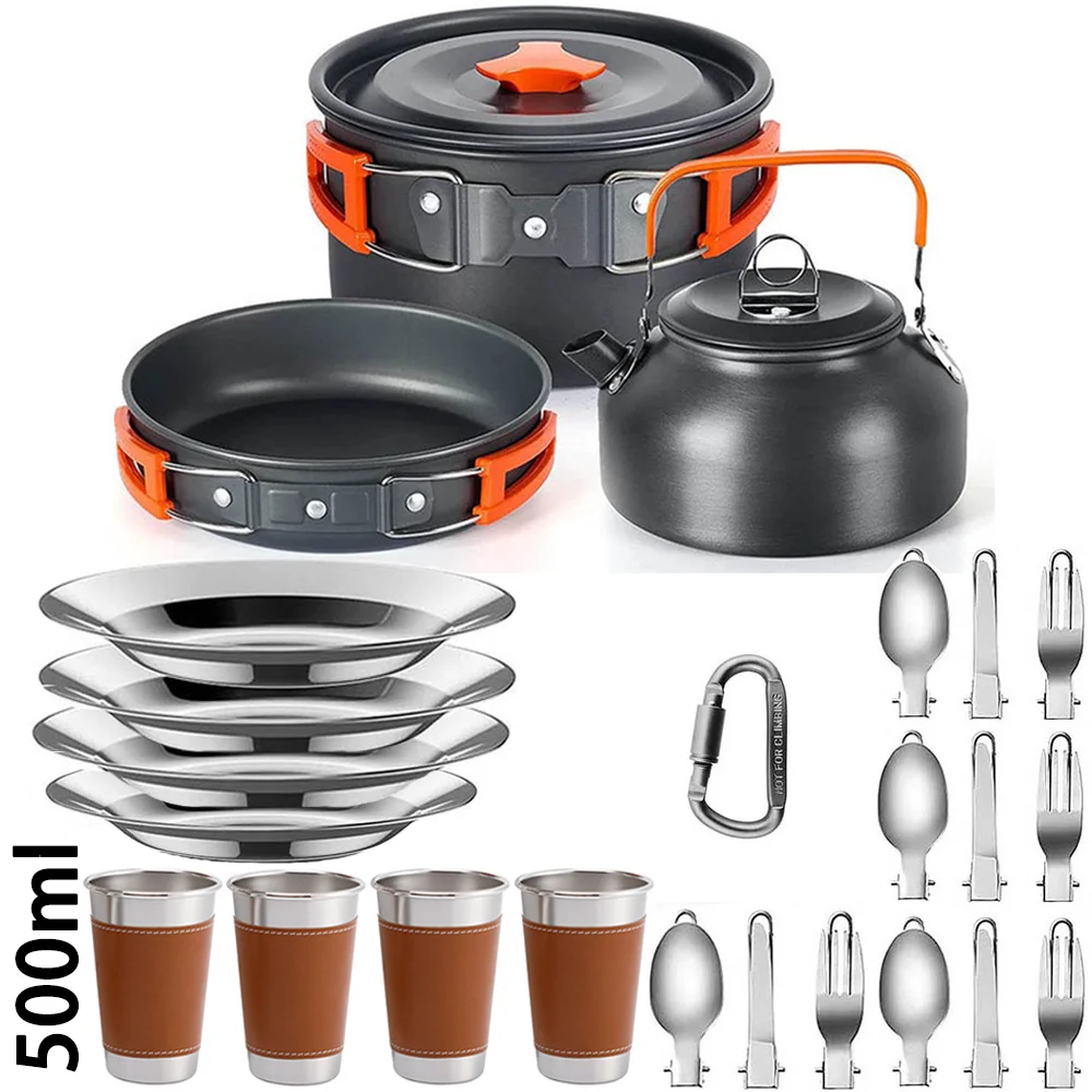 Outdoor-Camping-Kochset, Antih – Nesting Camping Cooking Set Bewertung und Preis