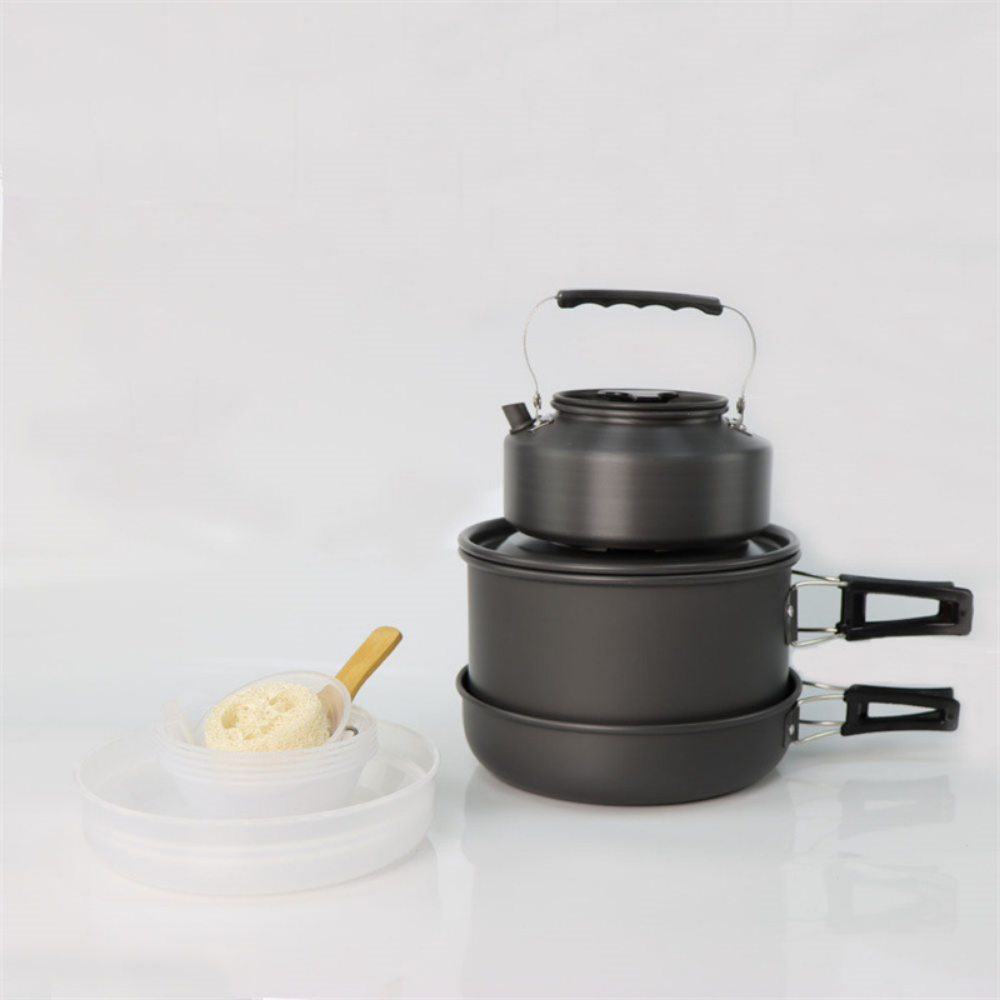 Leichtes Aluminium-Camping-Koc – Nesting Camping Cooking Set Bewertung und Preis