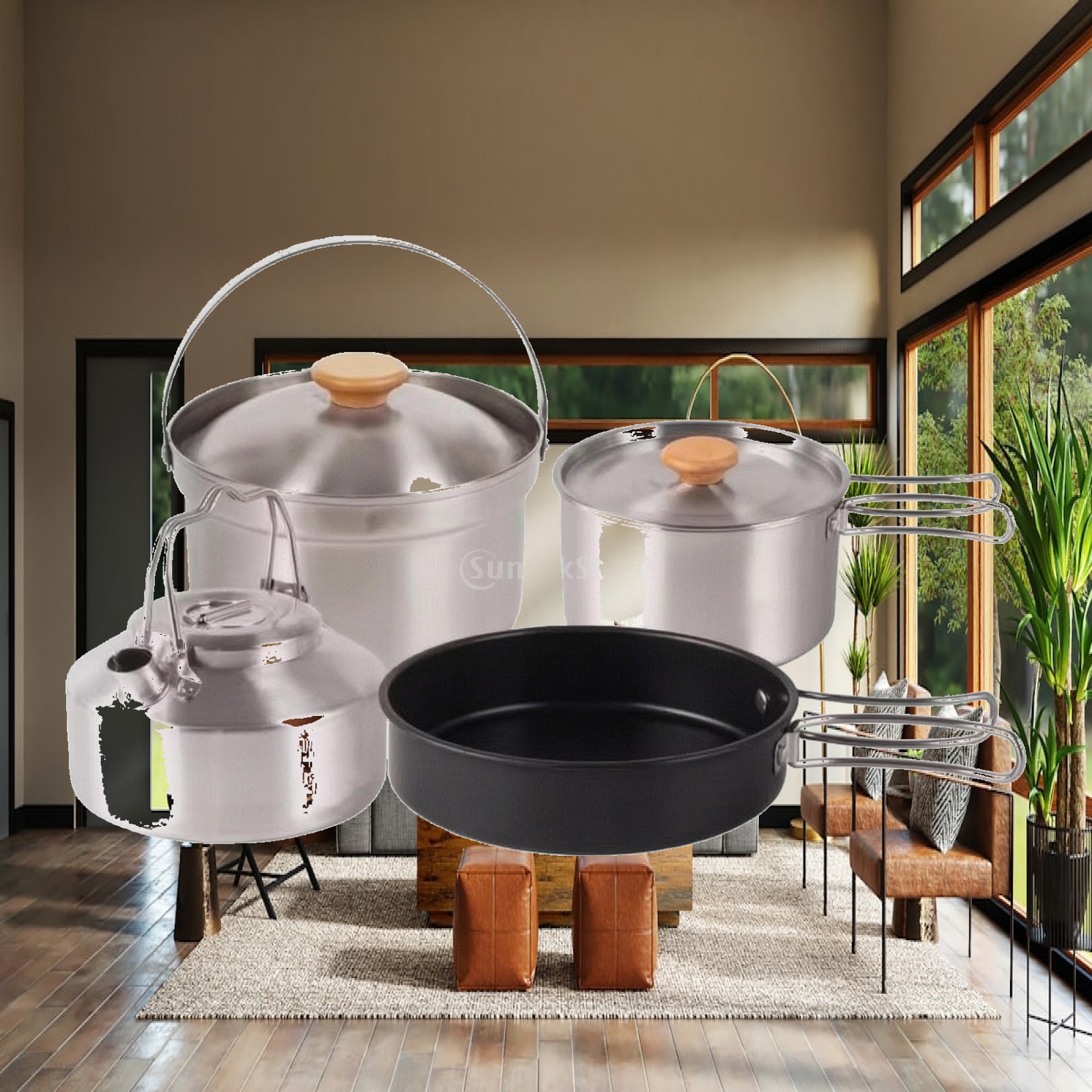 4-teiliges Camping-Kochset aus – Nesting Camping Cooking Set Bewertung und Preis