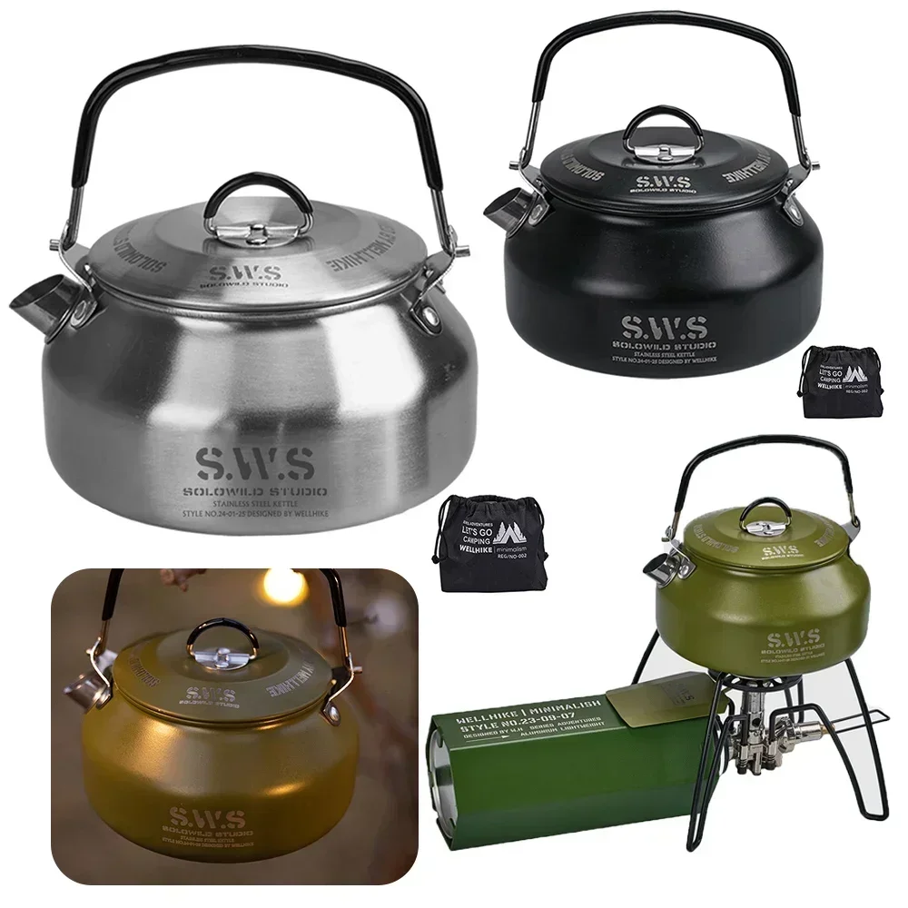 Edelstahl Wasserkocher 0,8 L T – Camping Cooking Set Stainless Steel Bewertung und Preis