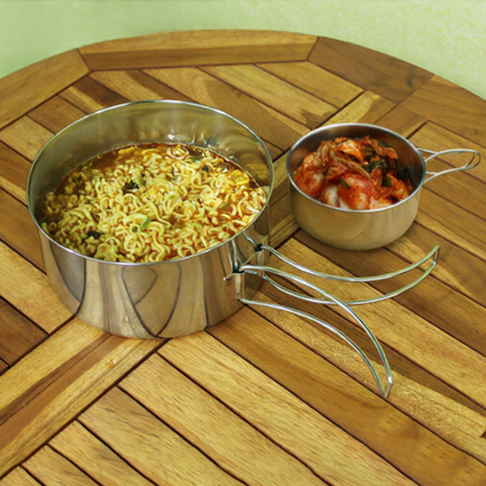 Outdoor-Kochset 4-teilig aus E – Nesting Camping Cooking Set Bewertung und Preis