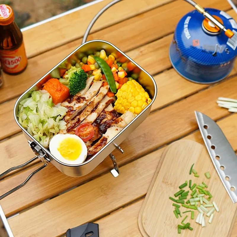 Lunchbox aus Edelstahl 304, tr – Camping Cooking Box Bewertung und Preis