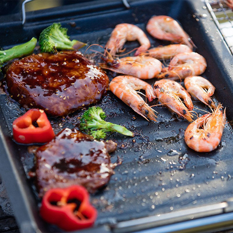 Dicke quadratische Grillpfanne – Camping Cooking Tray Bewertung und Preis