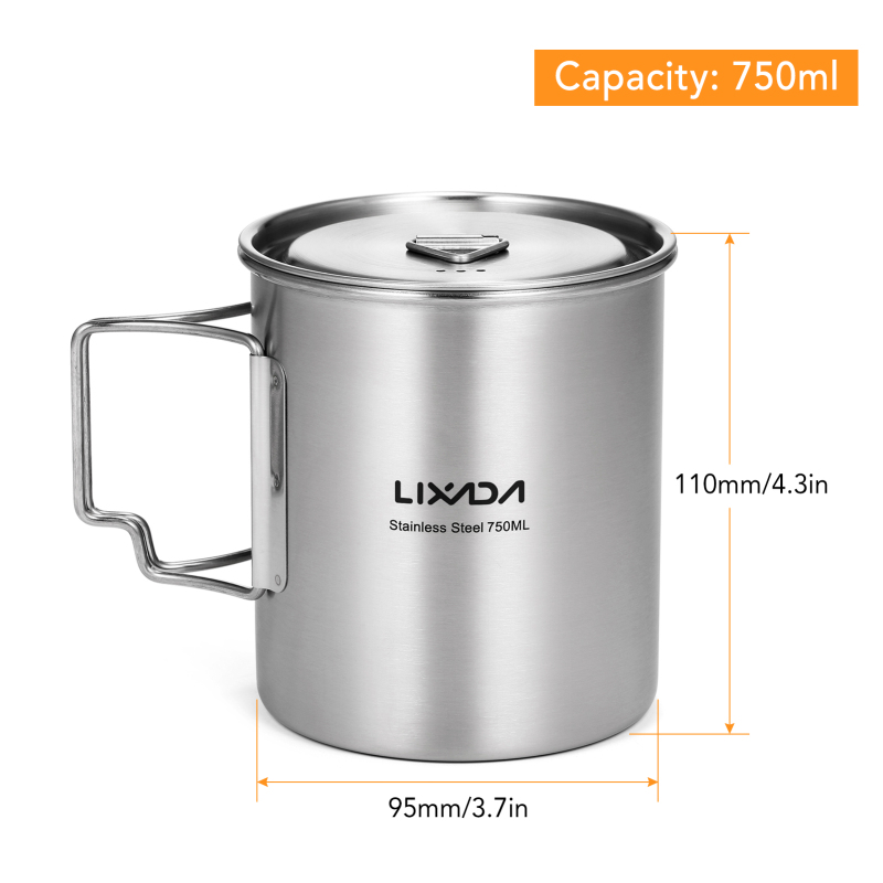 Lixada 750ml Tasse Outdoor Ede – Camping Cooking Set Stainless Steel Bewertung und Preis