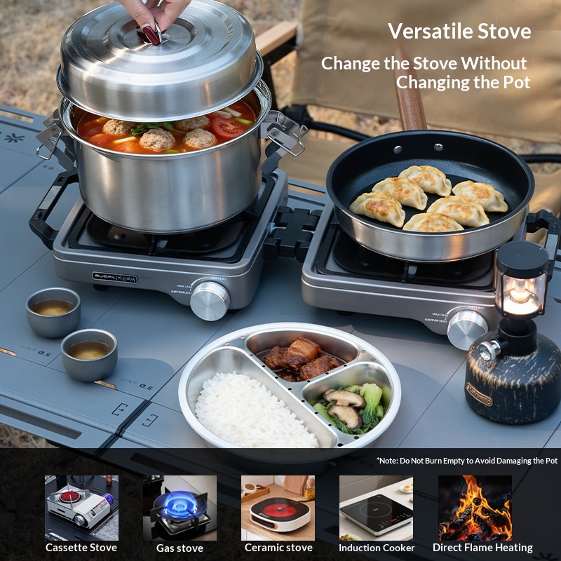 BUERK Outdoor-Camping-Dampfgar – Camping Cooking Set Stainless Steel Bewertung und Preis