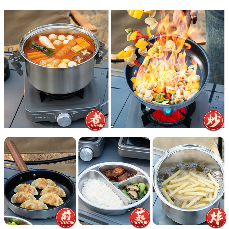 BUERK Outdoor-Camping-Dampfgar – Camping Cooking Set Stainless Steel Bewertung und Preis
