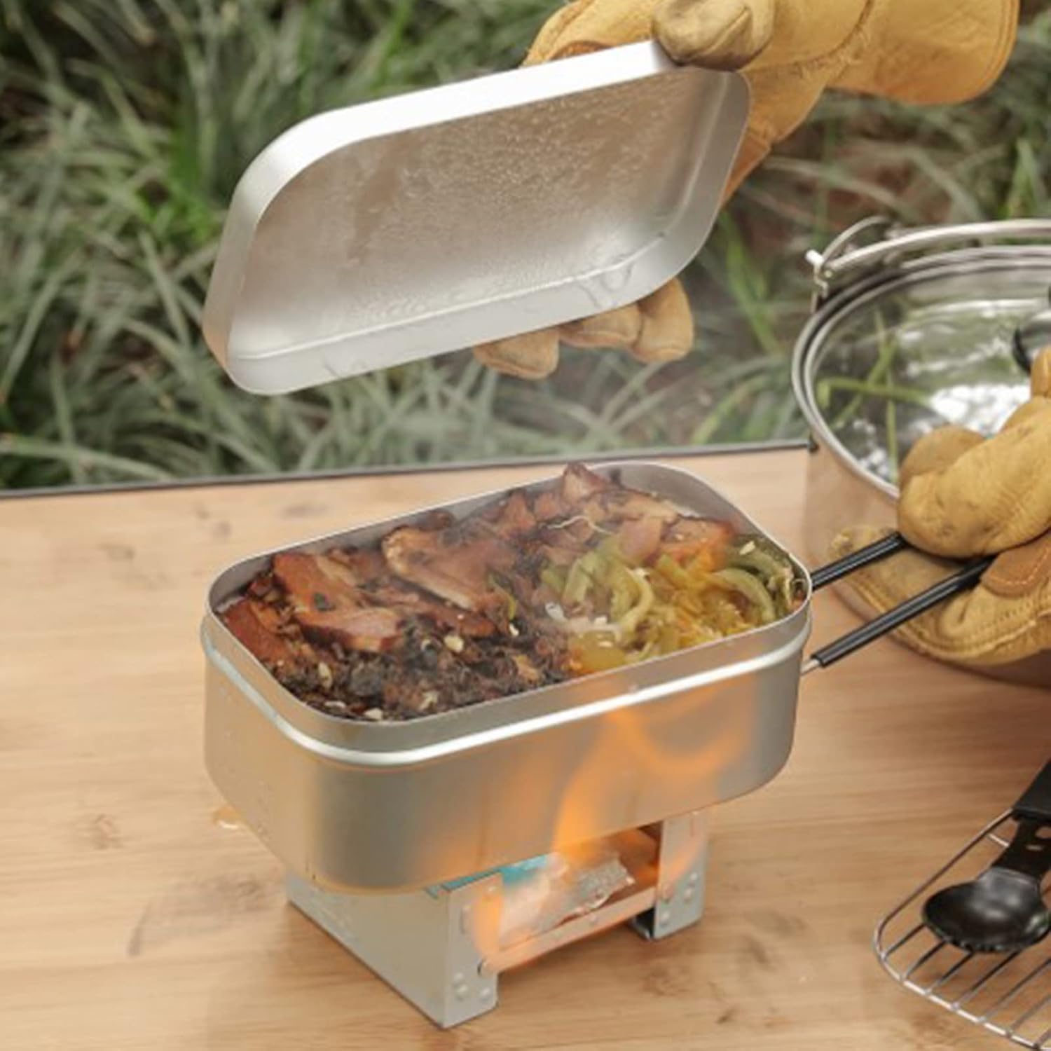 Faltbarer Bento-Box-Griff, Lun – Camping Outdoor Cooking Equipment Bewertung und Preis