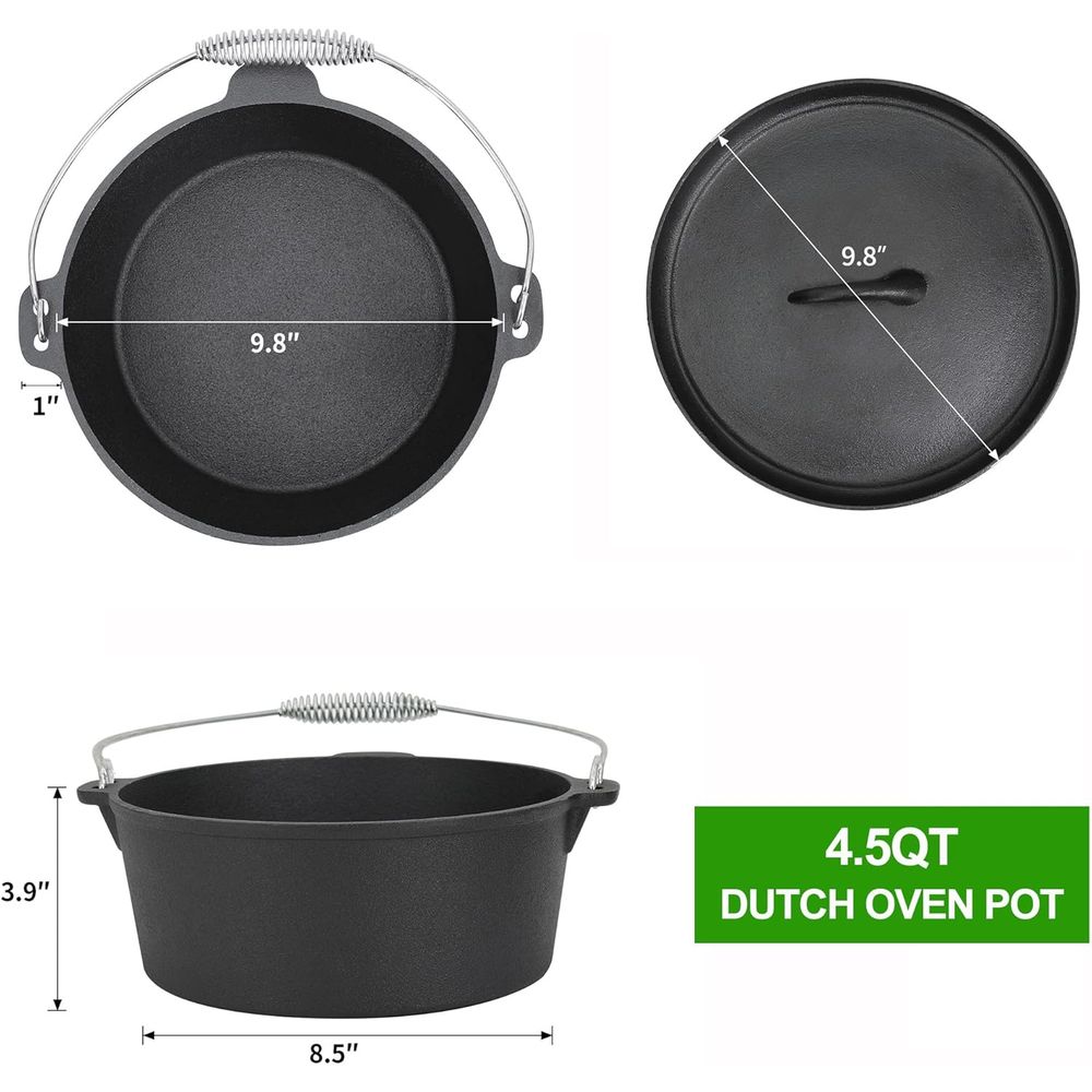 8-teiliges Vorgefertigtes Guss – Vintage Camping Cooking Set Bewertung und Preis