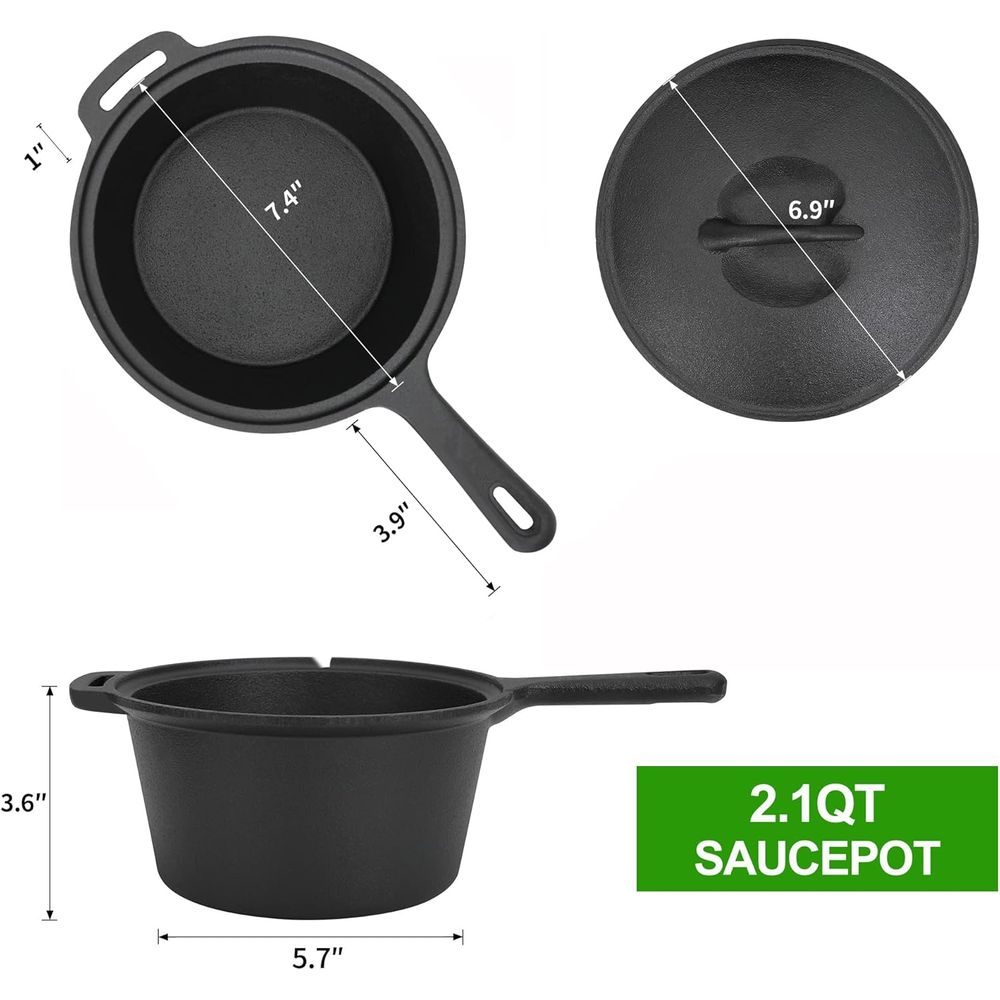 8-teiliges Vorgefertigtes Guss – Vintage Camping Cooking Set Bewertung und Preis